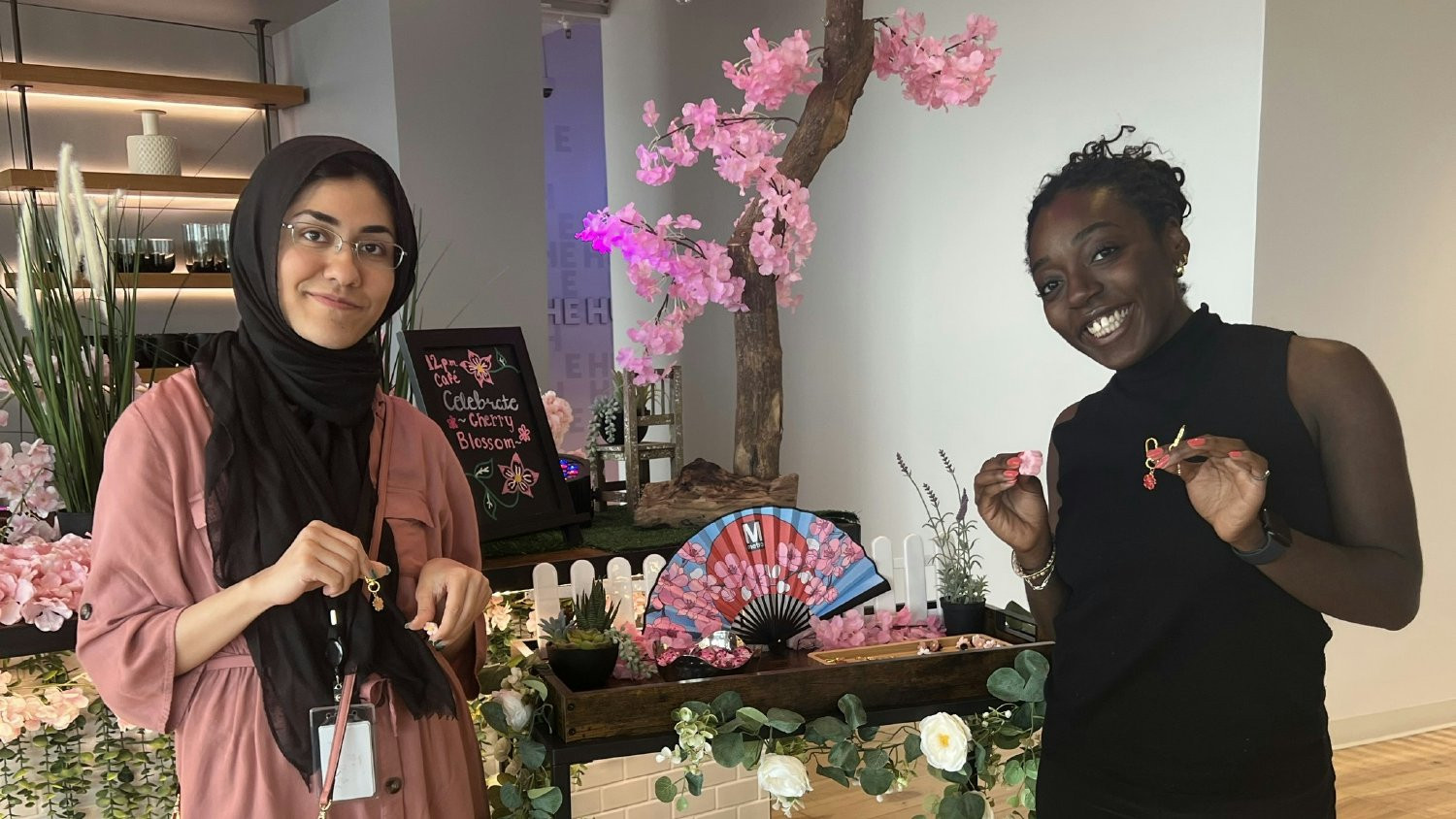 Our people enjoying face-to-face interactions at the office during our Cherry Blossom Festival celebration.